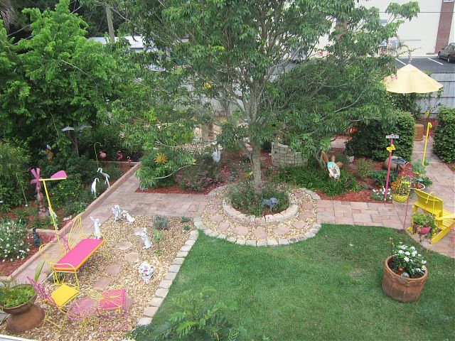 Rooftop View of Judi's Garden