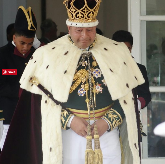 Tonga's King Tupou IV on his coronation day.